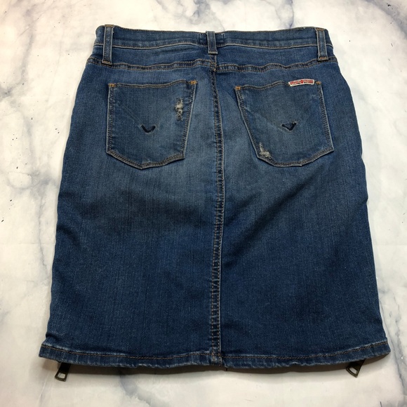 Hudson Jeans Foxy Marianne Pencil Skirt Denim Blue - Picture 4 of 8